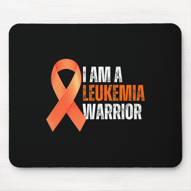 Mousepad Eu Sou Um Guerreiro da Leucemia Conscientização do (Frente)