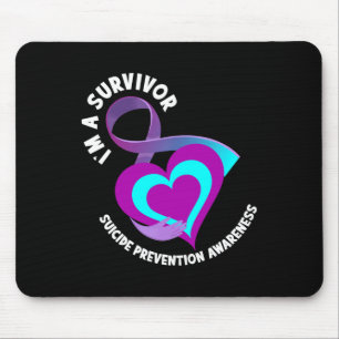Mousepad Eu sou um sobrevivente que apoia a prevenção do su