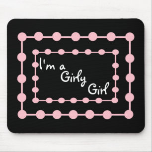Mousepad Eu sou um tapete do rato feminino da menina com as