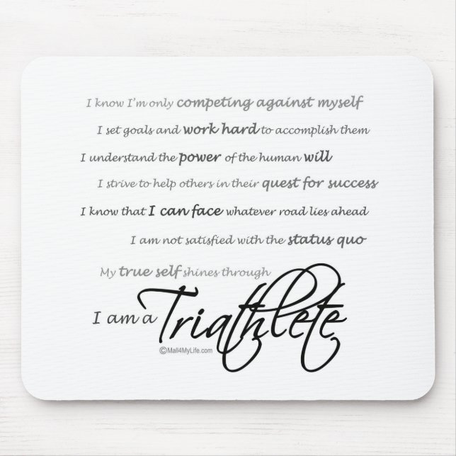 Mousepad Eu sou um Triathlete - roteiro (Frente)