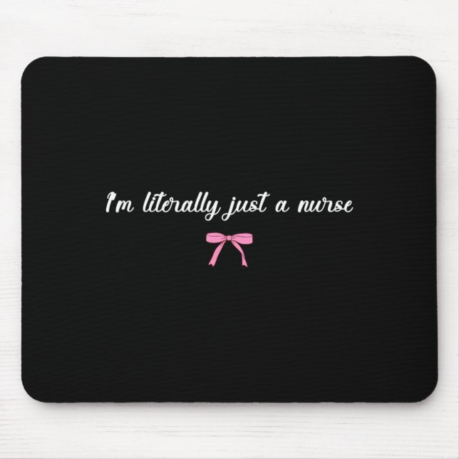 Mousepad Eu Sou Uma Enfermeira Engraçada Piada de Vida de E (Frente)