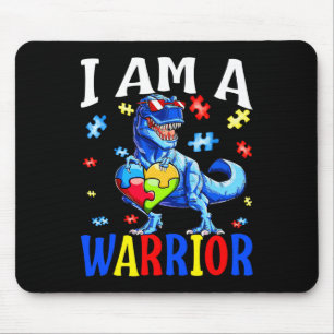 Mousepad Eu Sou Uma Família De Autismo De Guerreiro Dinossa