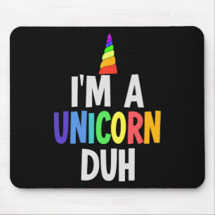 Mousepad Eu sou uma fantasia de Halloween do Unicórnio Duh