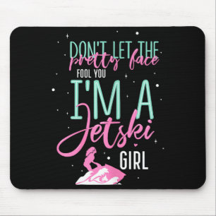 Mousepad Eu sou uma garota de jet ski frase engraçada corri