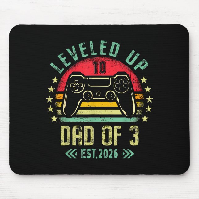 Mousepad Eu Subi Para Pai De 3 2026 Promovido a Pai De T (Frente)