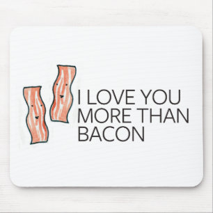 Mousepad Eu te amo mais do que o bacon