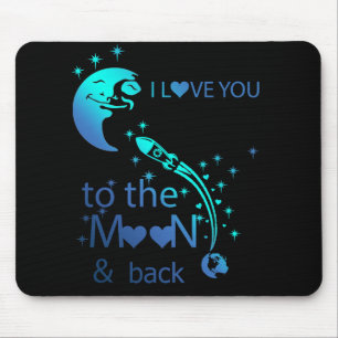 Mousepad Eu te amo na lua e de volta.