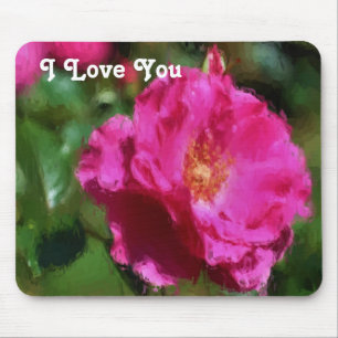 Mousepad Eu Te Amo Rosa Rosa Midoca