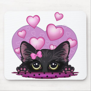 Mousepad Eu te amo tapete do rato do gatinho