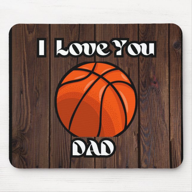Mousepad Eu Te Amo Um Rato De Basquete Russo Pai (Frente)