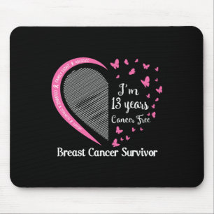 Mousepad Eu tenho 13 anos de sobrevivência livre de câncer