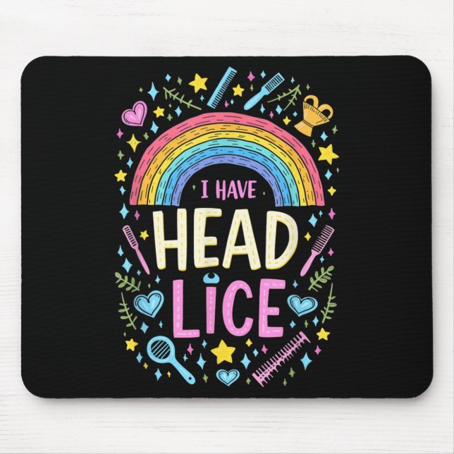 Mousepad Eu Tenho Cabeça De Lice Engraçada Retrorando Inapr (Frente)
