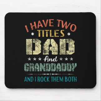 Mousepad Eu Tenho Dois Títulos Pai E Avô, Pais Engraçados.