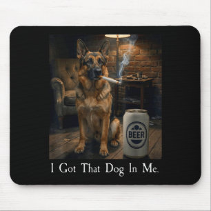 Mousepad Eu Tenho Esse Cachorro Em Mim Cachorro Pastor Alem