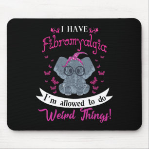 Mousepad Eu Tenho Fibromialgia Consciência Flor de Elefante