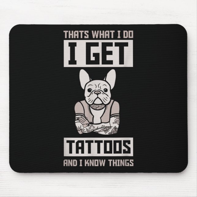 Mousepad Eu Tenho Tatuagens E Sei Coisas - Tatuagem De Cach (Frente)