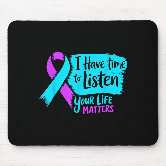 Mousepad Eu Tenho Tempo para Ouvir Prevenção da Sua Vida (Frente)