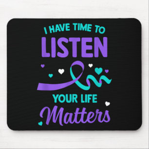 Mousepad Eu Tenho Tempo Para Ouvir Saúde Mental Conscientiz