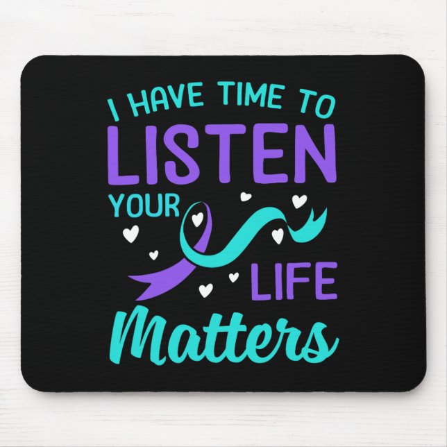 Mousepad Eu Tenho Tempo Para Ouvir - Seus Problemas De Vida (Frente)
