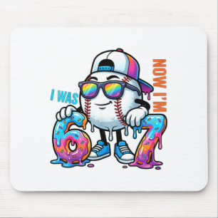 Mousepad Eu tinha 6 agora tenho 7 aniversário beisebol meni