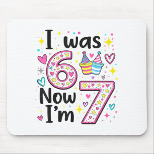 Mousepad Eu tinha 6 anos agora eu tenho 7 anos crianças ret