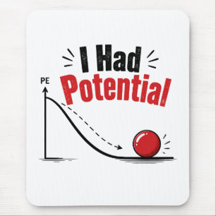 Mousepad Eu Tinha Humor de Física com Potencial