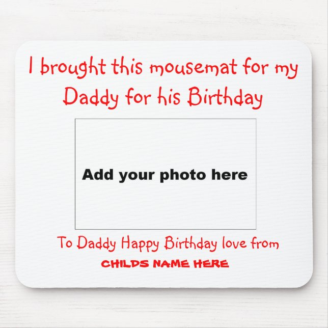 Mousepad Eu trouxe este Mousemat para meu pai (Frente)