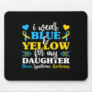 Mousepad Eu Uso Azul Amarelo Para Minha Filha Síndrome de D