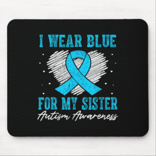 Mousepad Eu Uso Azul Para a Conscientização do Autismo da M