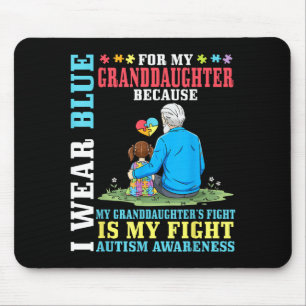 Mousepad Eu Uso Azul Para a Conscientização do Autismo da M
