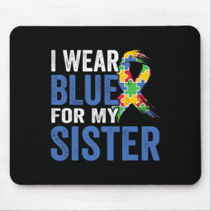 Mousepad Eu Uso Azul Para a Conscientização do Autismo da M