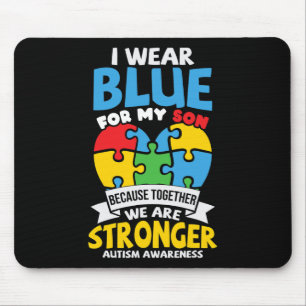 Mousepad Eu Uso Azul Pelo Meu Filho Conscientização do Auti