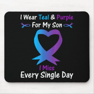 Mousepad Eu Uso Azul-turquesa E Roxo Pelo Meu Filho Eu Sint