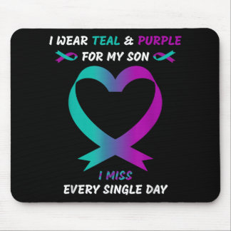 Mousepad Eu Uso Azul-turquesa E Roxo Pelo Meu Filho Eu Sint