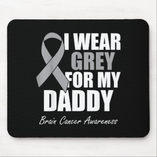 Mousepad Eu Uso Cinza Para a Conscientização do Câncer Cere