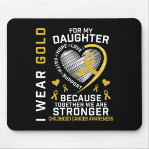 Mousepad Eu Uso Ouro Para a Minha Filha Câncer Infantil Pai