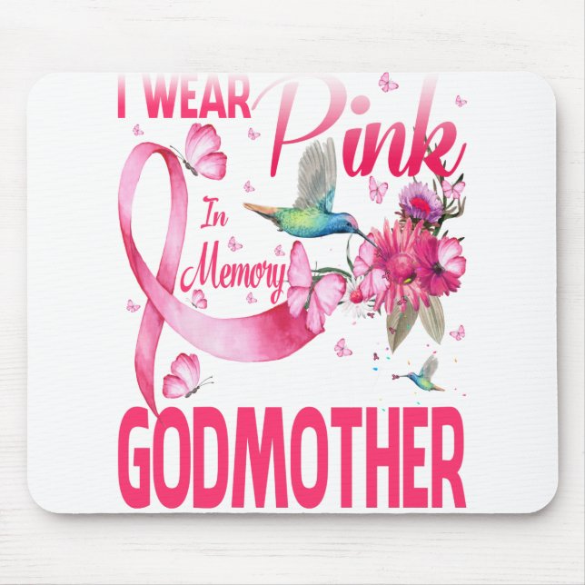 Mousepad Eu Uso Rosa Em Memória Da Minha Madrinha (Frente)