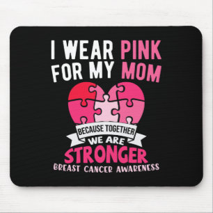 Mousepad Eu Uso Rosa Para a Conscientização do Câncer de Ma