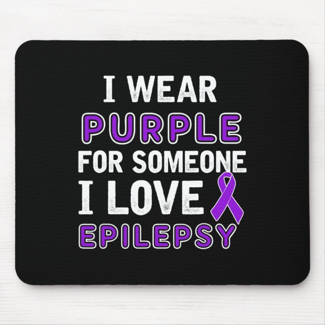 Mousepad Eu Uso Roxo - Conscientização sobre Epilepsia (Frente)