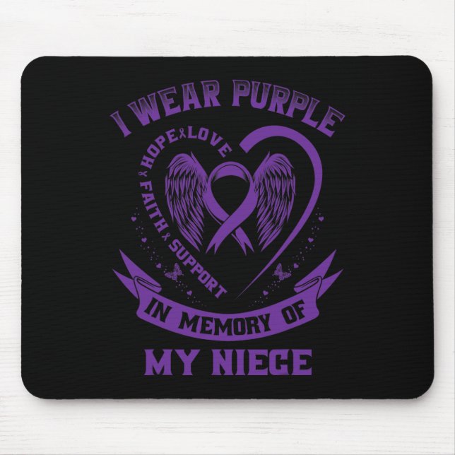 Mousepad Eu Uso Roxo Em Memória Da Minha Sobrinha Conscient (Frente)