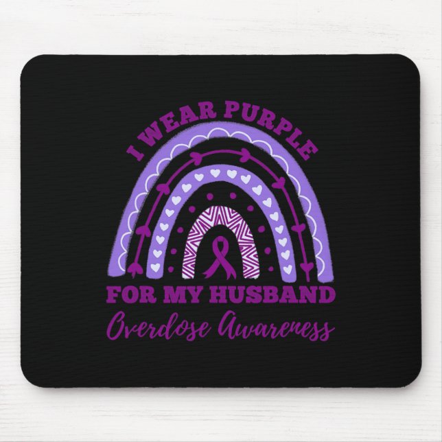 Mousepad Eu Uso Roxo Pelo Meu Marido Conscientização Sobre  (Frente)