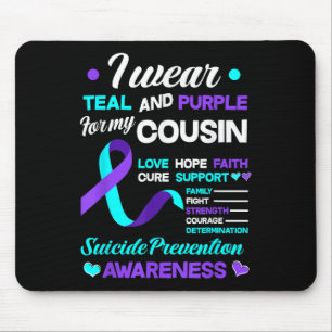 Mousepad Eu Uso Verde-azulado & Roxo Pelo Meu Primo Pre