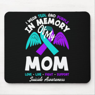Mousepad Eu Uso Verde Azulado E Roxo Em Memória Do Design D