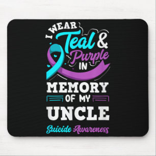 Mousepad Eu Uso Verde Azulado E Roxo Em Memória Do Meu Tio