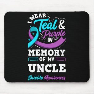 Mousepad Eu Uso Verde Azulado E Roxo Em Memória Do Meu Tio