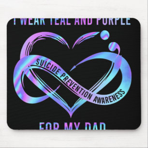 Mousepad Eu Uso Verde Azulado E Roxo Para A Fita Do Meu Pai