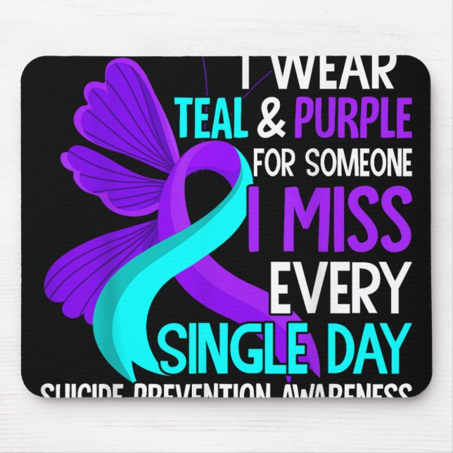 Mousepad Eu Uso Verde Azulado E Roxo Por Alguém Que Eu Perc (Frente)