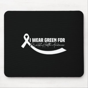 Mousepad Eu Uso Verde Para Conscientização Sobre Saúde Ment