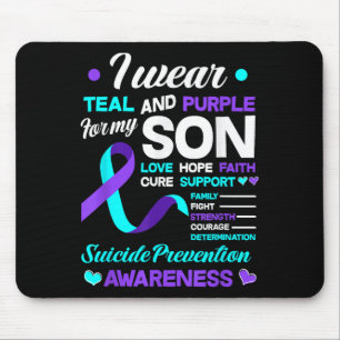 Mousepad Eu Uso Verde Turquesa & Roxo Pelo Meu Filho Pr