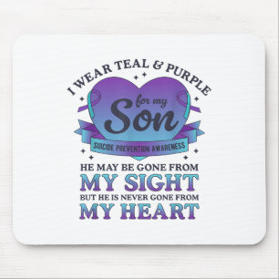 Mousepad Eu Uso Verde Turquesa & Roxo Pelo Meu Filho Pr